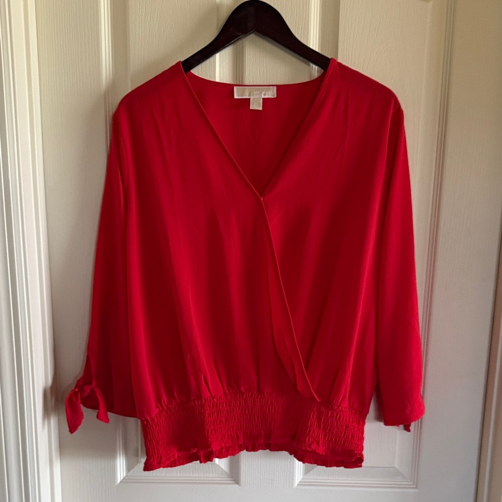 Michael Kors Vibrant Red Blouse